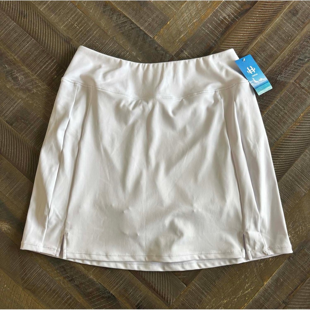 Hellisal Fitness White Athletic Skort Built-in Mesh Shorts Small NWT
